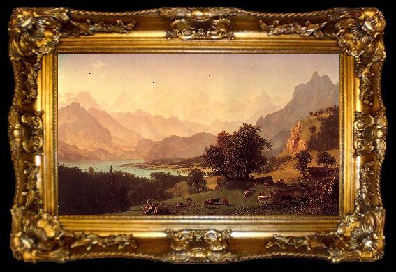 framed  Albert Bierdstadt Bernese Alps, ta009-2